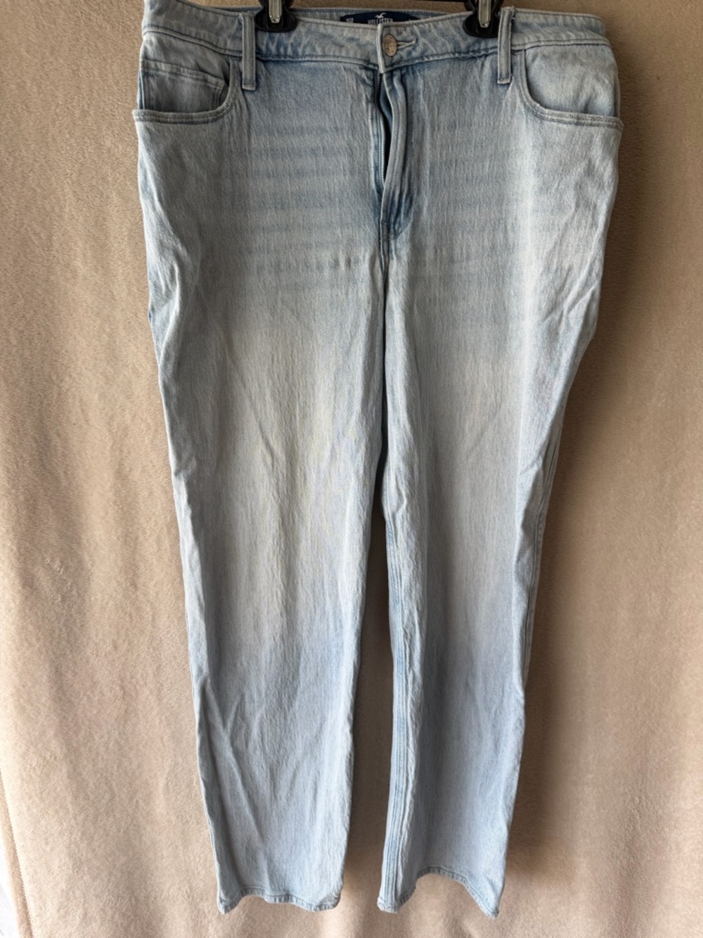 Hollister Light Wash Blue Straight Leg Jeans